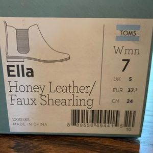 honey leather faux shearling women's ella booties